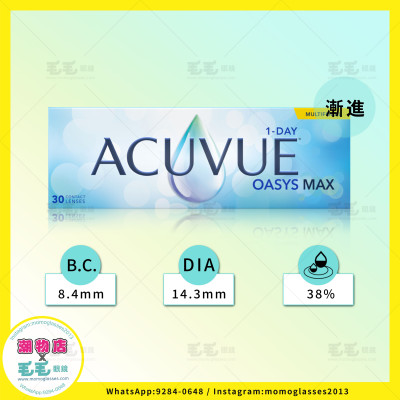 ACUVUE Oasys MAX 1Day日拋 Multifocal漸進 30片 ACUVUE Oasys MAX 1Day日拋 Multifocal漸進 30片